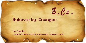 Bukovszky Csongor névjegykártya