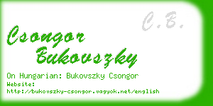 csongor bukovszky business card